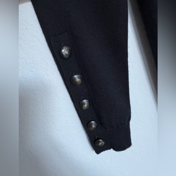 Sezane knit sweater midi dress black M 100% Merino wool - Picture 6 of 7